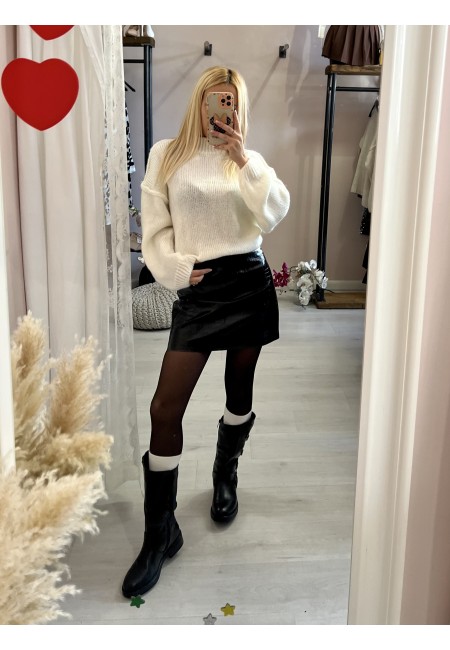 Gonna simil pelle COCCO nera