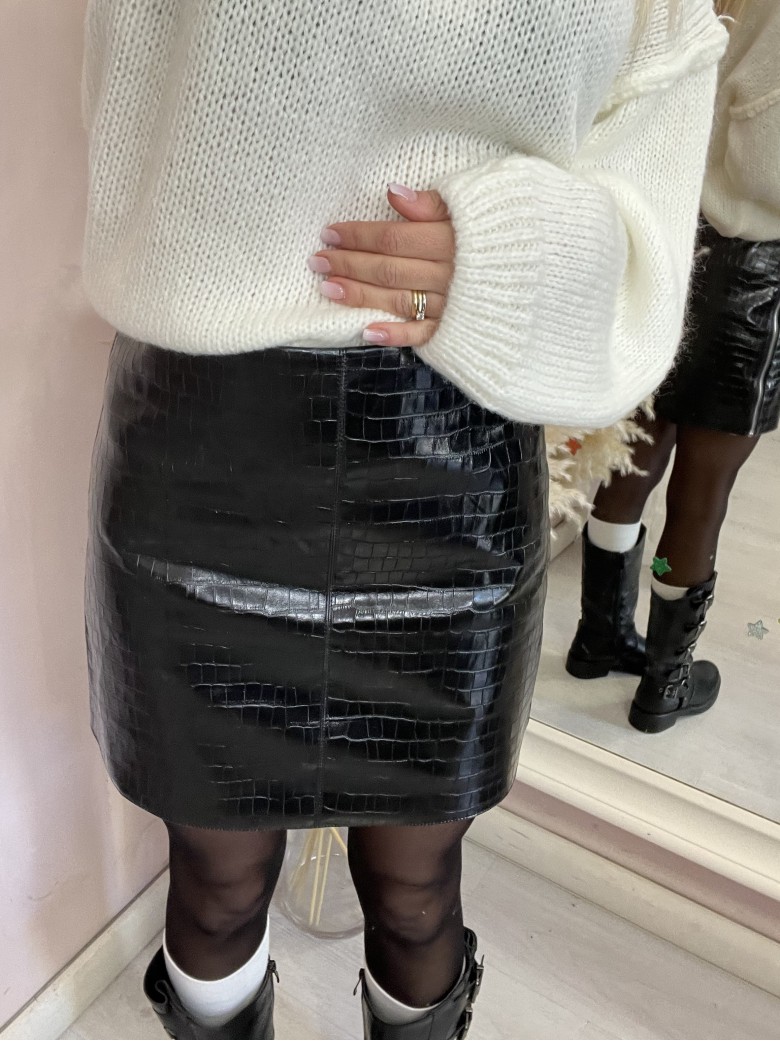 Gonna simil pelle COCCO nera