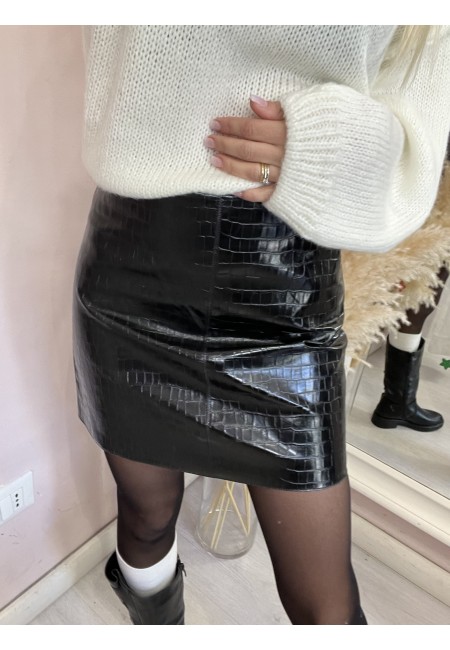 Gonna simil pelle COCCO nera