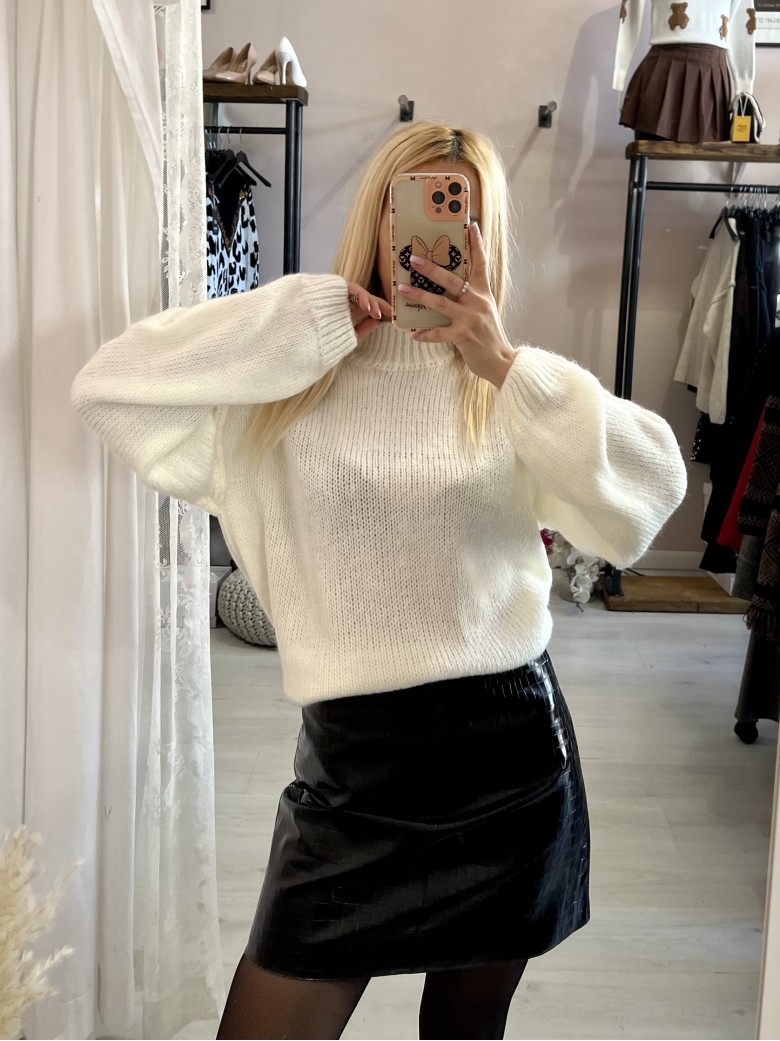 Gonna simil pelle COCCO nera