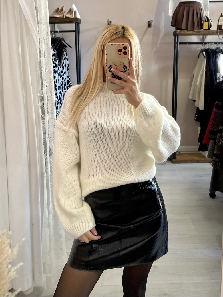 Gonna simil pelle COCCO nera