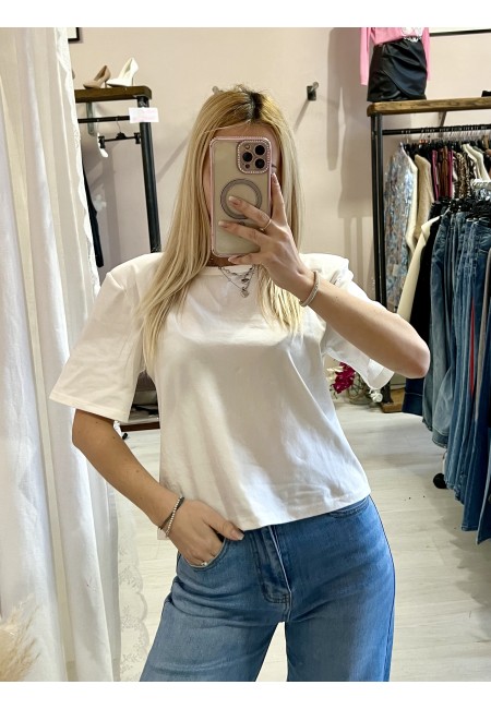Maglia t shirt SPALLINE bianca