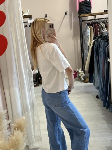 Maglia t shirt SPALLINE bianca 2