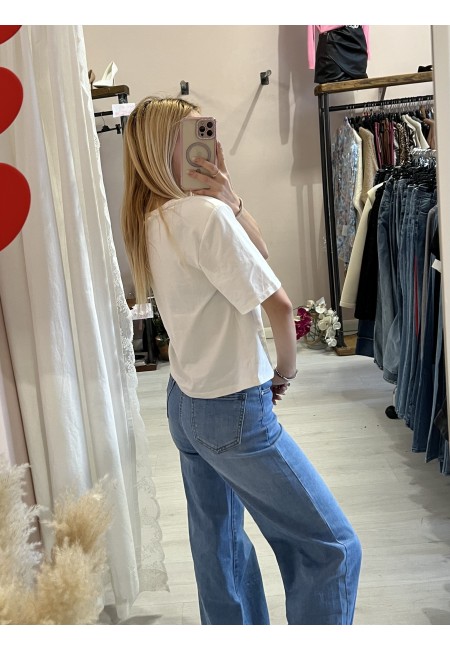 Maglia t shirt SPALLINE bianca