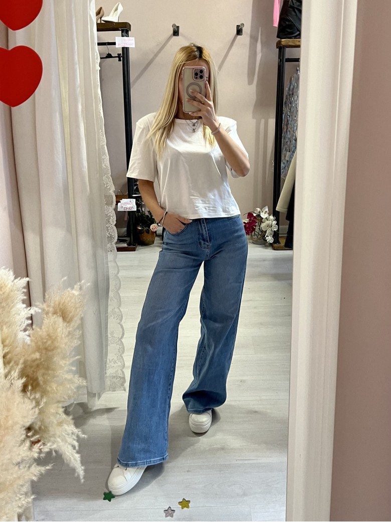 Maglia t shirt SPALLINE bianca