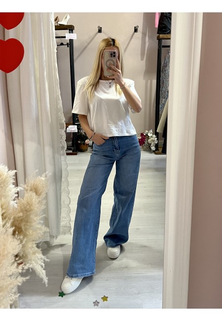 Maglia t shirt SPALLINE bianca