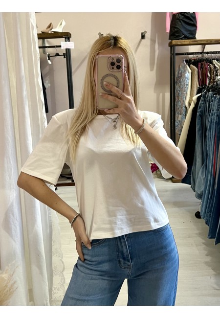 Maglia t shirt SPALLINE bianca