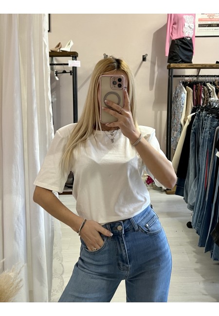 Maglia t shirt SPALLINE bianca