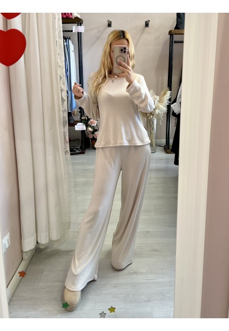 Maglia SOLE bottoni nella schiena beige