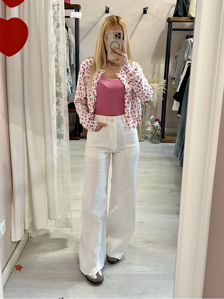 Jeans BIANCHI a palazzo SOFI