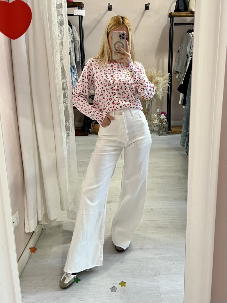 Jeans BIANCHI a palazzo SOFI