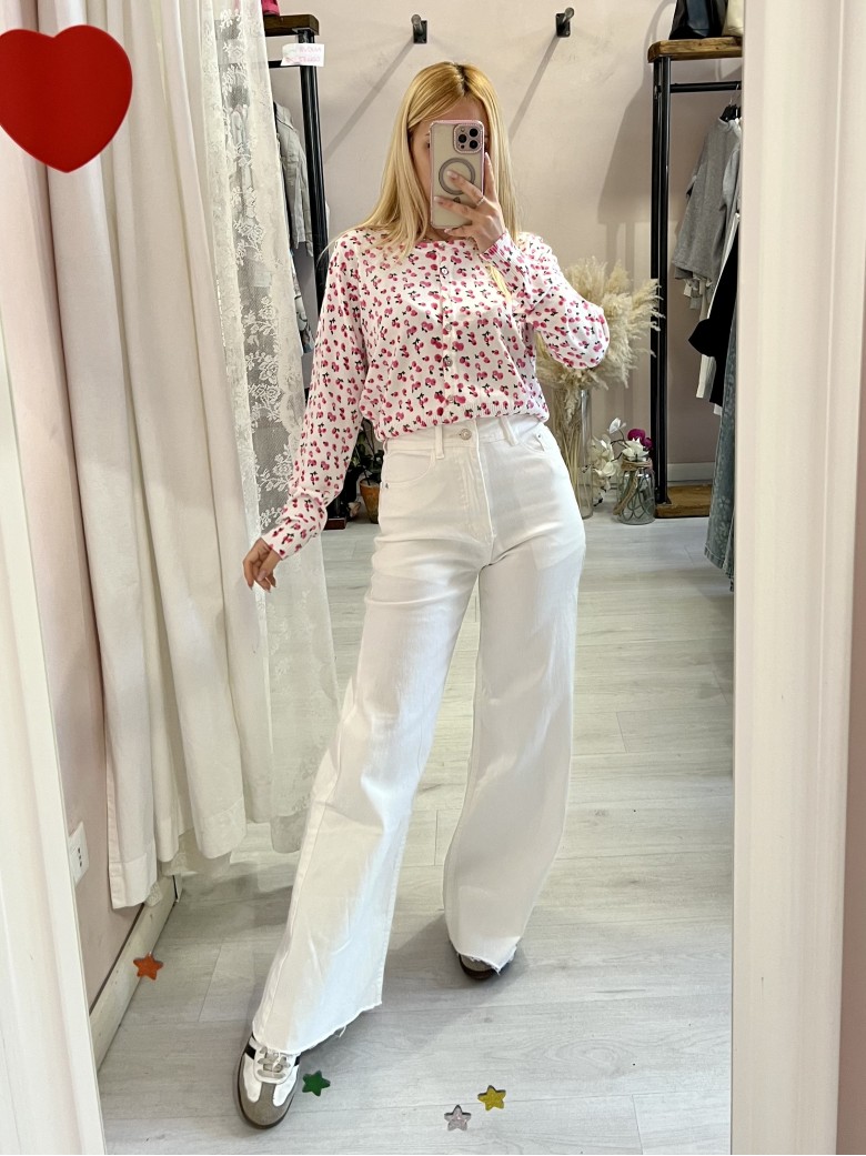 Jeans BIANCHI a palazzo SOFI