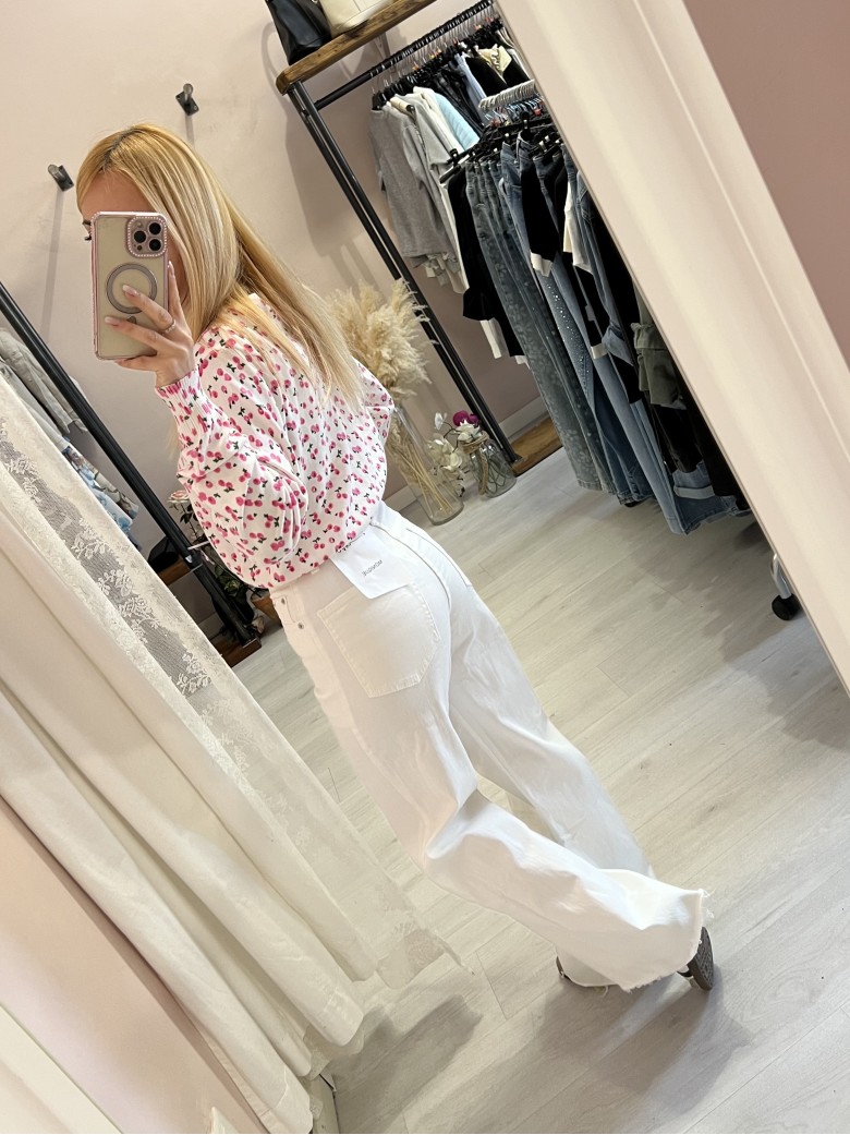 Jeans BIANCHI a palazzo SOFI