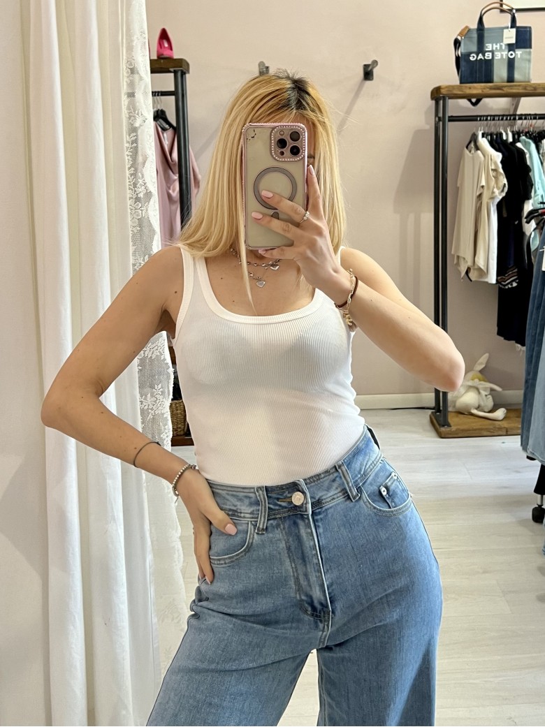 Body a canotta a costine