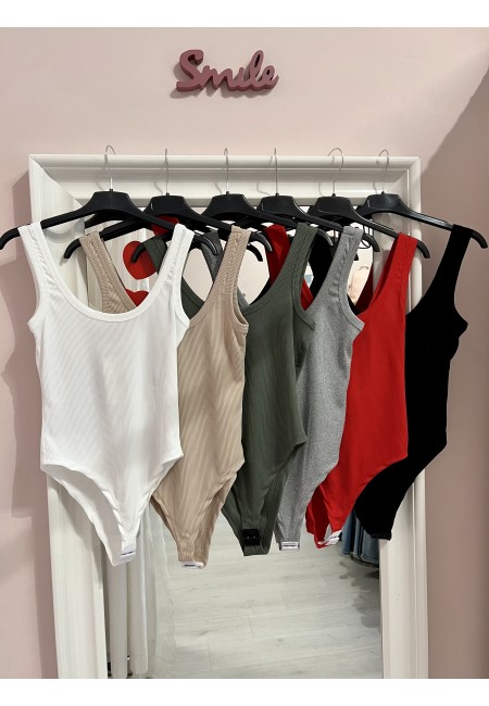 Body a canotta a costine