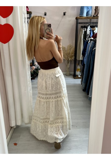 Body scollato marrone