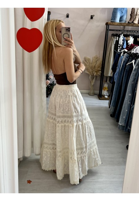 Body scollato marrone