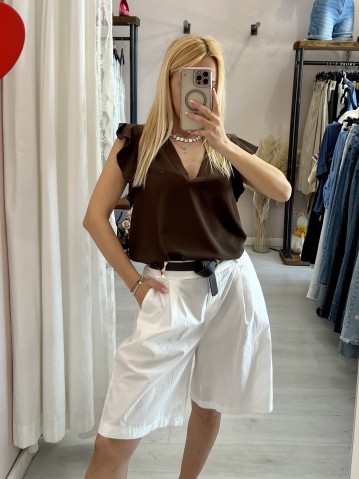 Bermuda di cotone bianchi