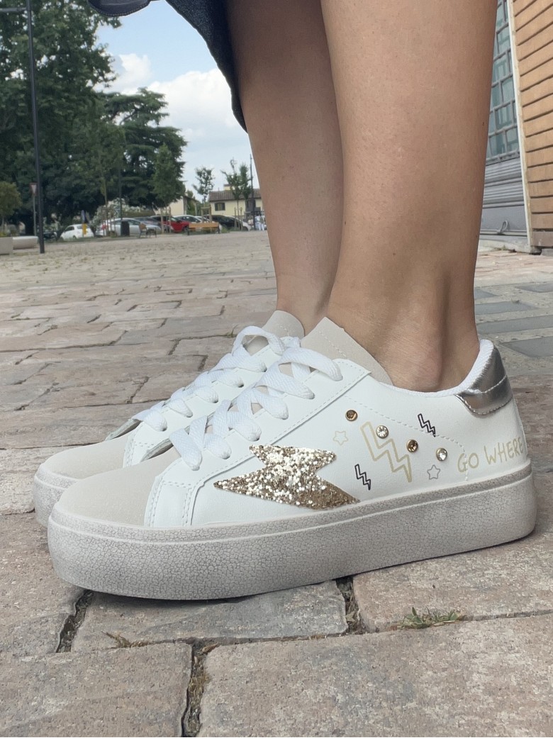 Scarpe sneakers dettagli glitter
