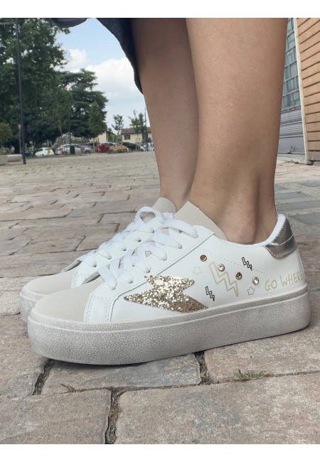 Scarpe sneakers dettagli glitter
