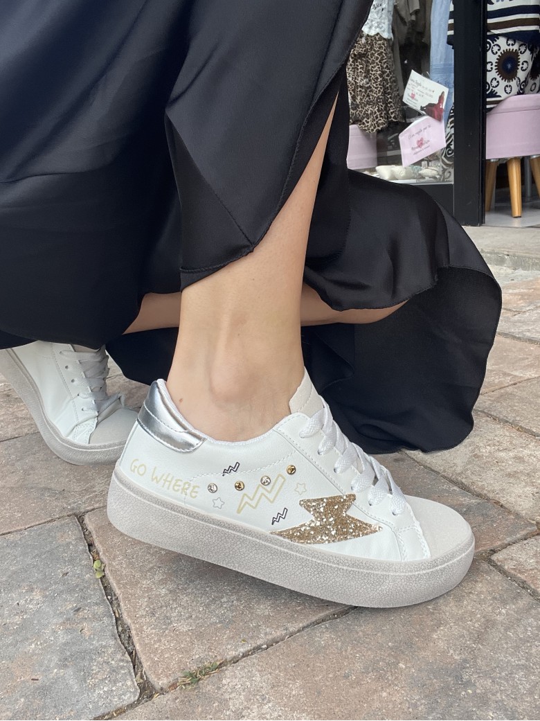 Scarpe sneakers dettagli glitter