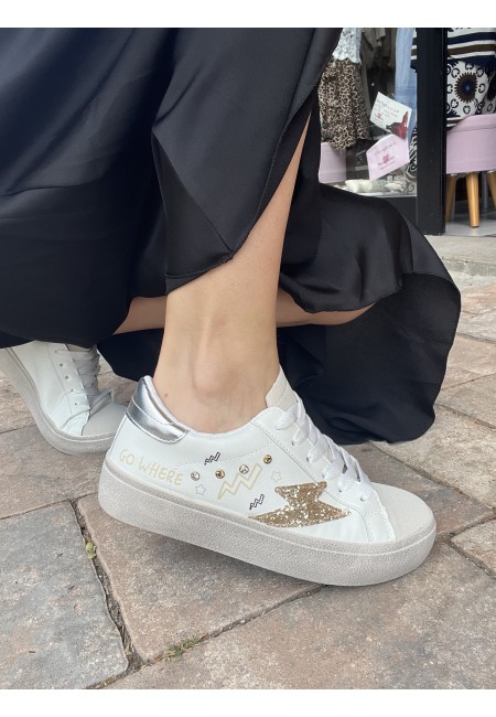 Scarpe sneakers dettagli glitter