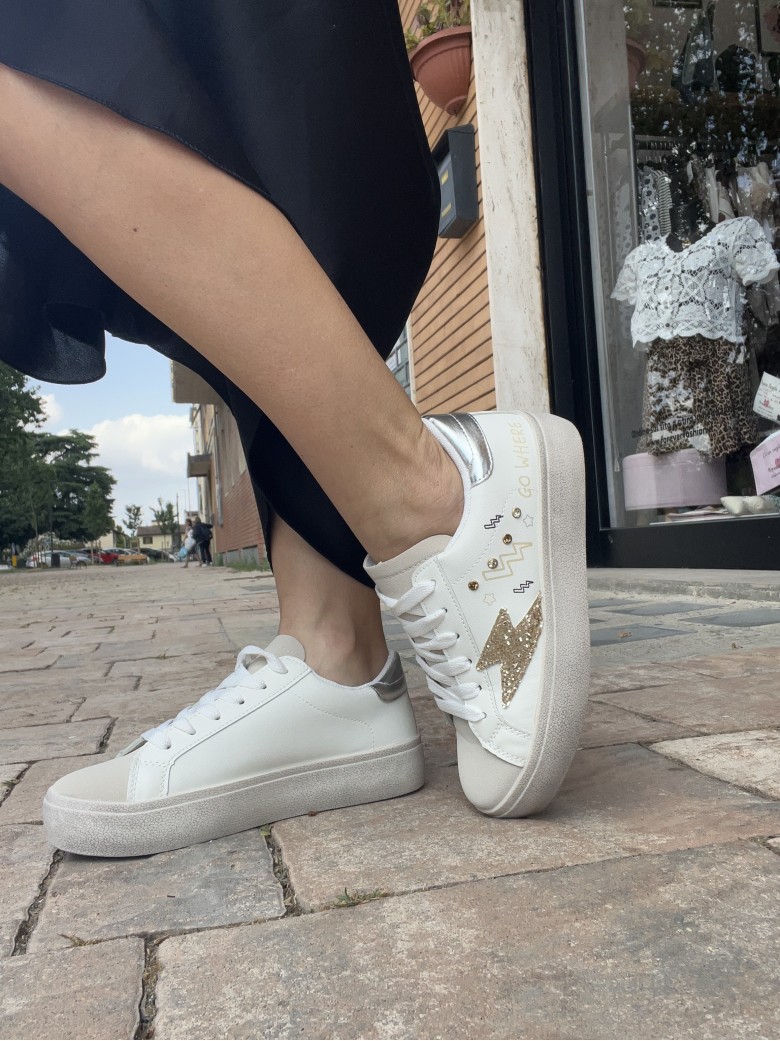 Scarpe sneakers dettagli glitter