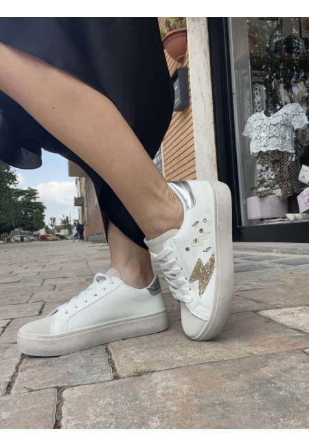 Scarpe sneakers dettagli glitter
