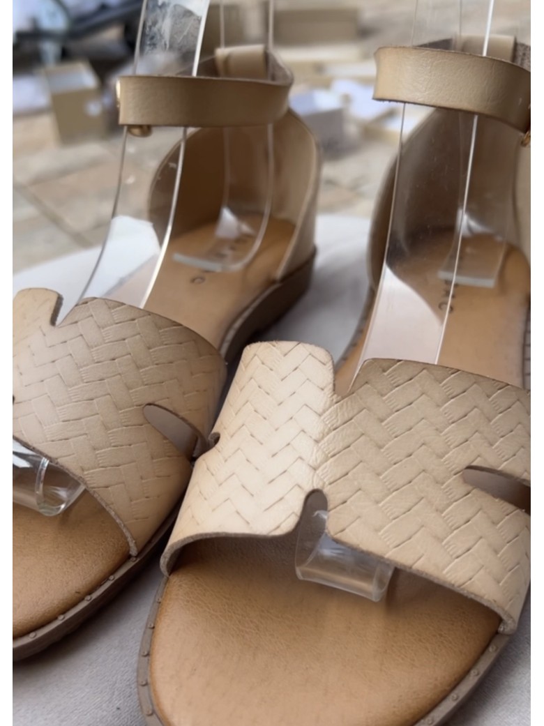 Sandali bassi H beige