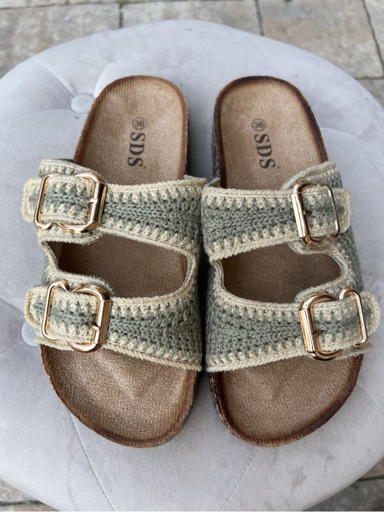 Ciabatte birk all'uncinetto