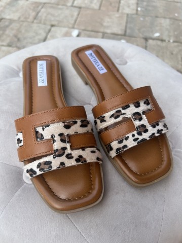 Ciabattine doppio cinturino leopardato 2