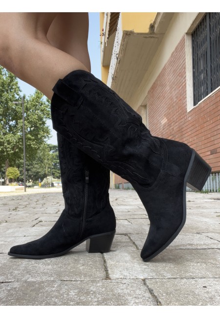 Stivaletti camperos texani neri