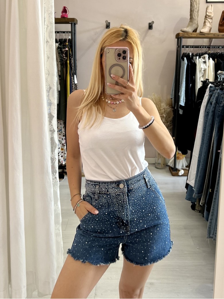 Shorts di jeans STRASS