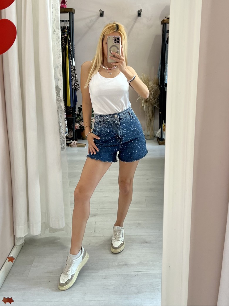 Shorts di jeans STRASS