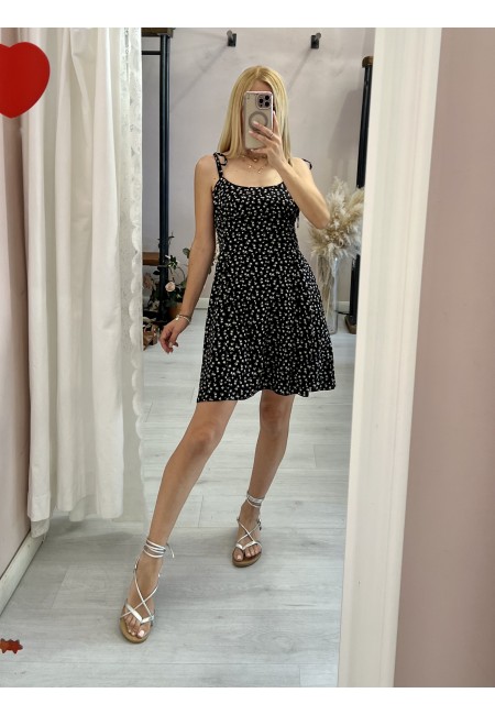 Vestito VENERE fiorellini nero