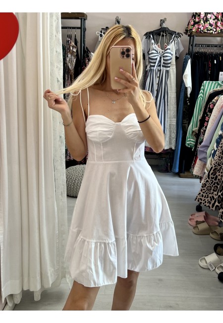 Vestito doll corto BIANCO