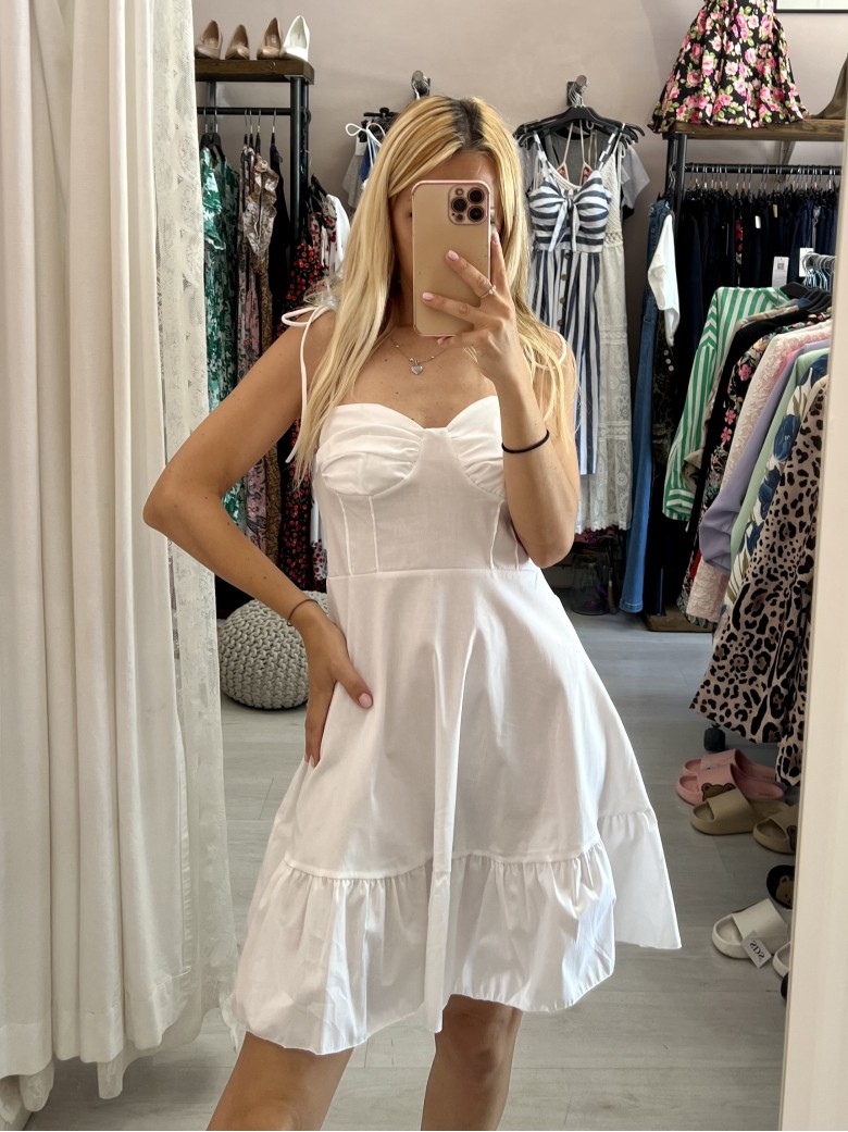 Vestito doll corto BIANCO