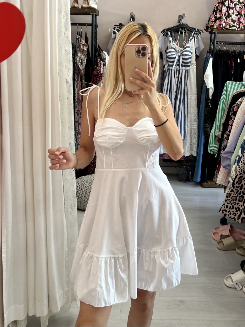 Vestito doll corto BIANCO