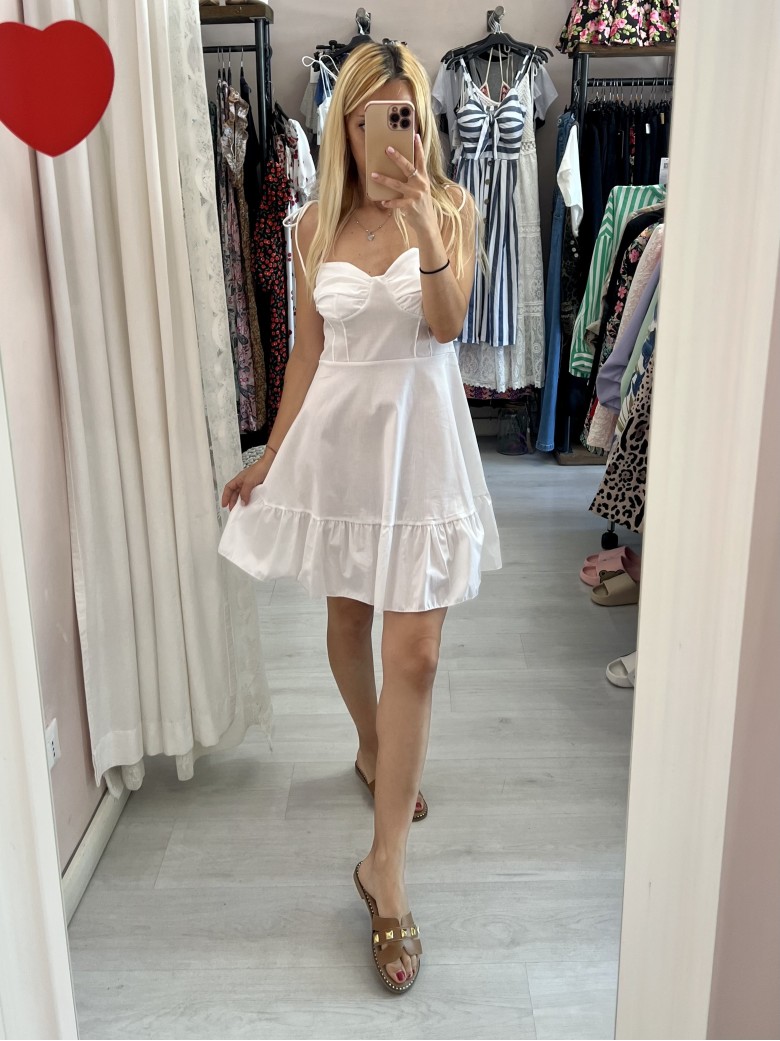 Vestito doll corto BIANCO