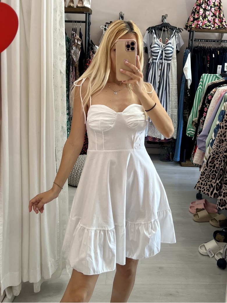 Vestito doll corto BIANCO