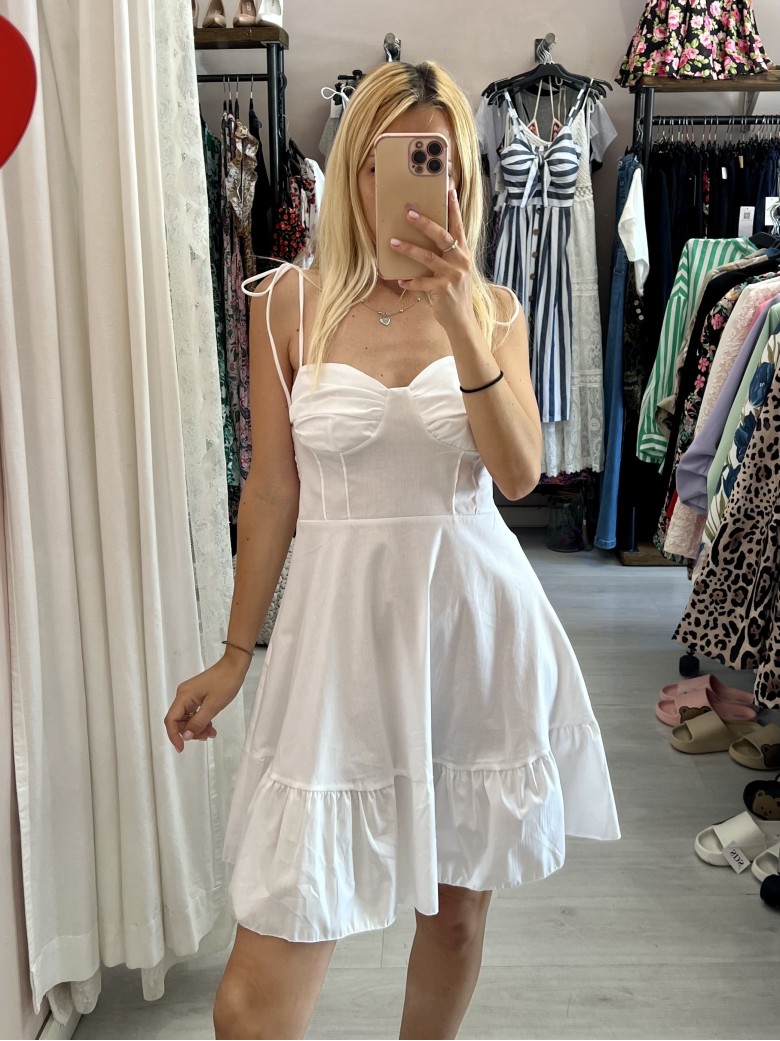 Vestito doll corto BIANCO