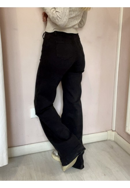 Pantaloni jeans larghi TASCHINE neri