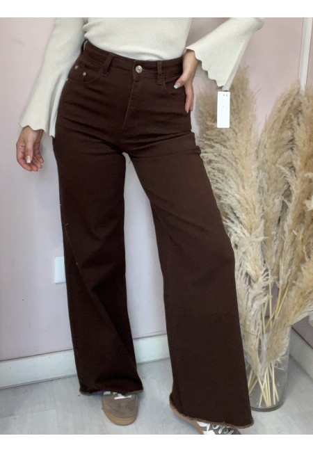 Jeans marroni SOFI larghi