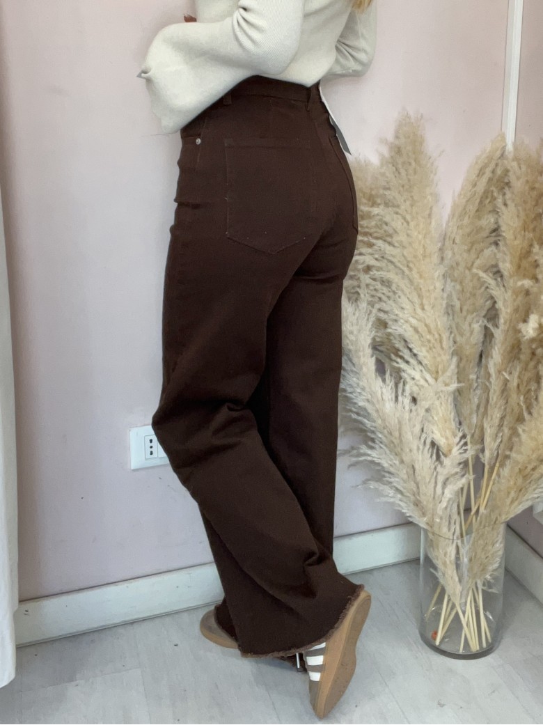 Jeans marroni SOFI larghi