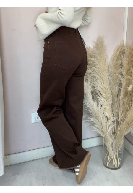 Jeans marroni SOFI larghi