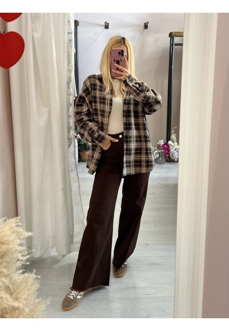 Jeans marroni SOFI larghi