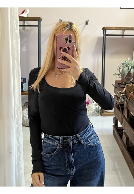 Body scollato NERO