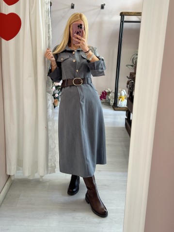 Vestito lungo OFFICE grigio
