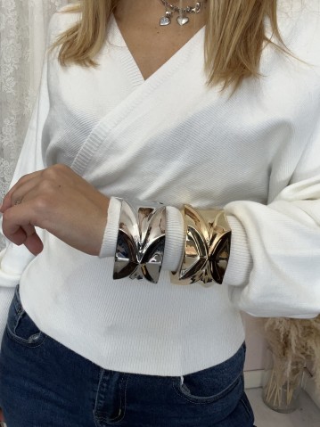 Bracciale rigido NINFEA dorato o argento