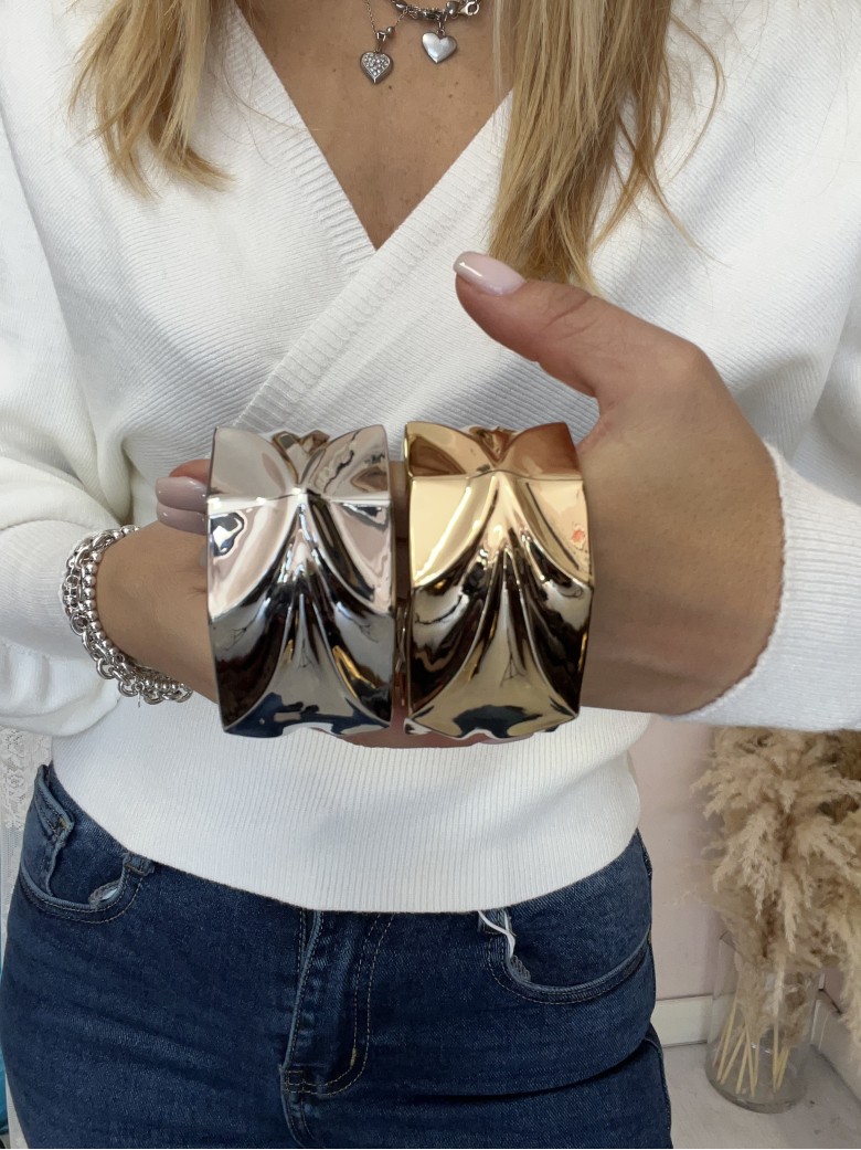 Bracciale rigido NINFEA dorato o argento